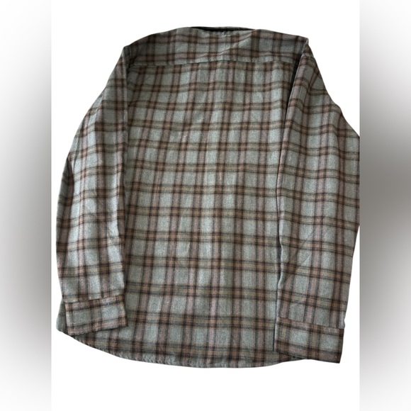 Men's XXL Plaid Flannel Shirt Gray Brown Grunge Workwear Lumberjack Cabincore - Picture 5 of 11